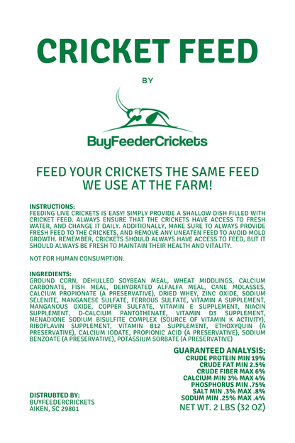Cricket Feed (2 Pounds) - BuyFeederCrickets.com
